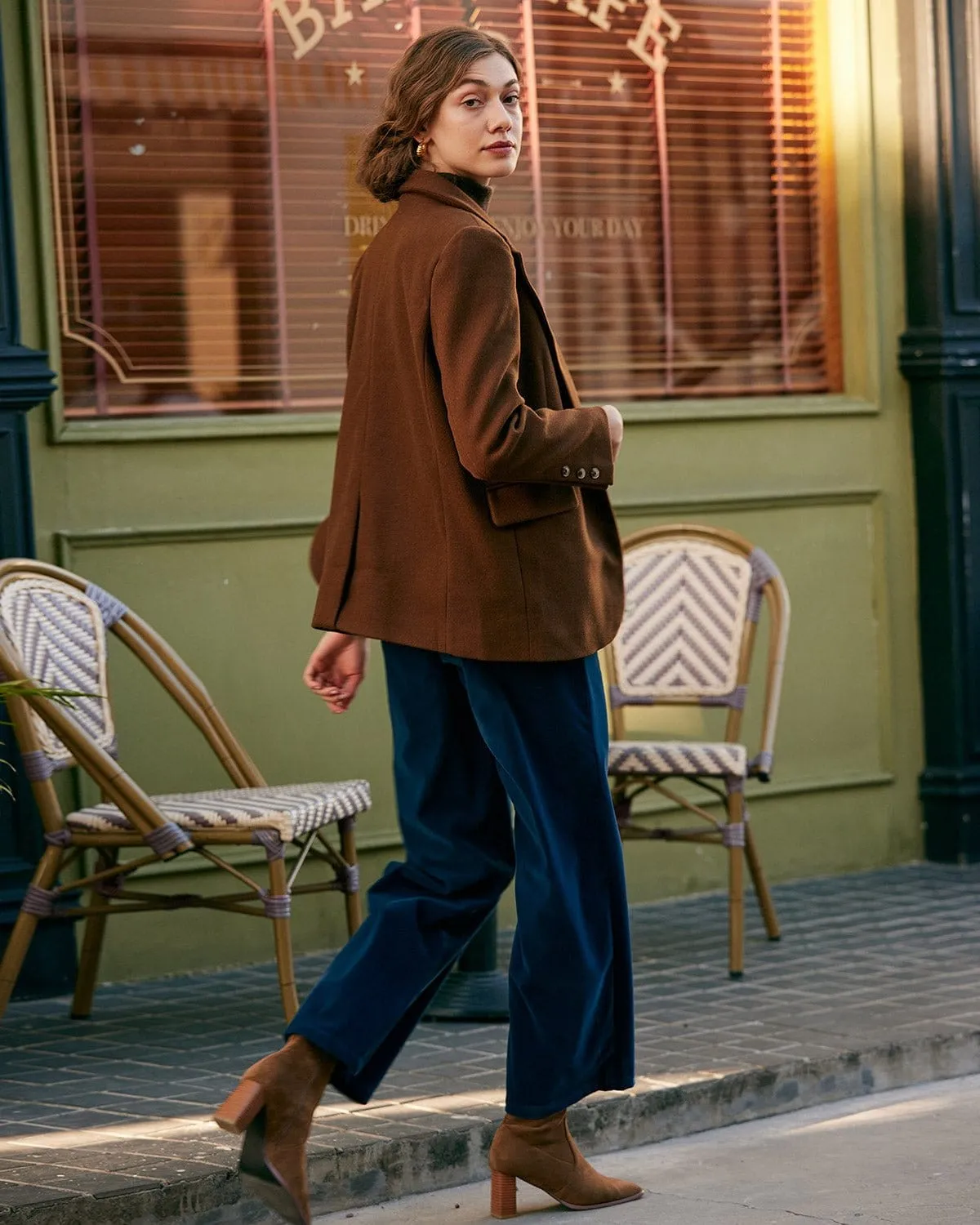 The High Waisted Pleated Wide Leg Pants sold by rihoas product image thumbnail 5