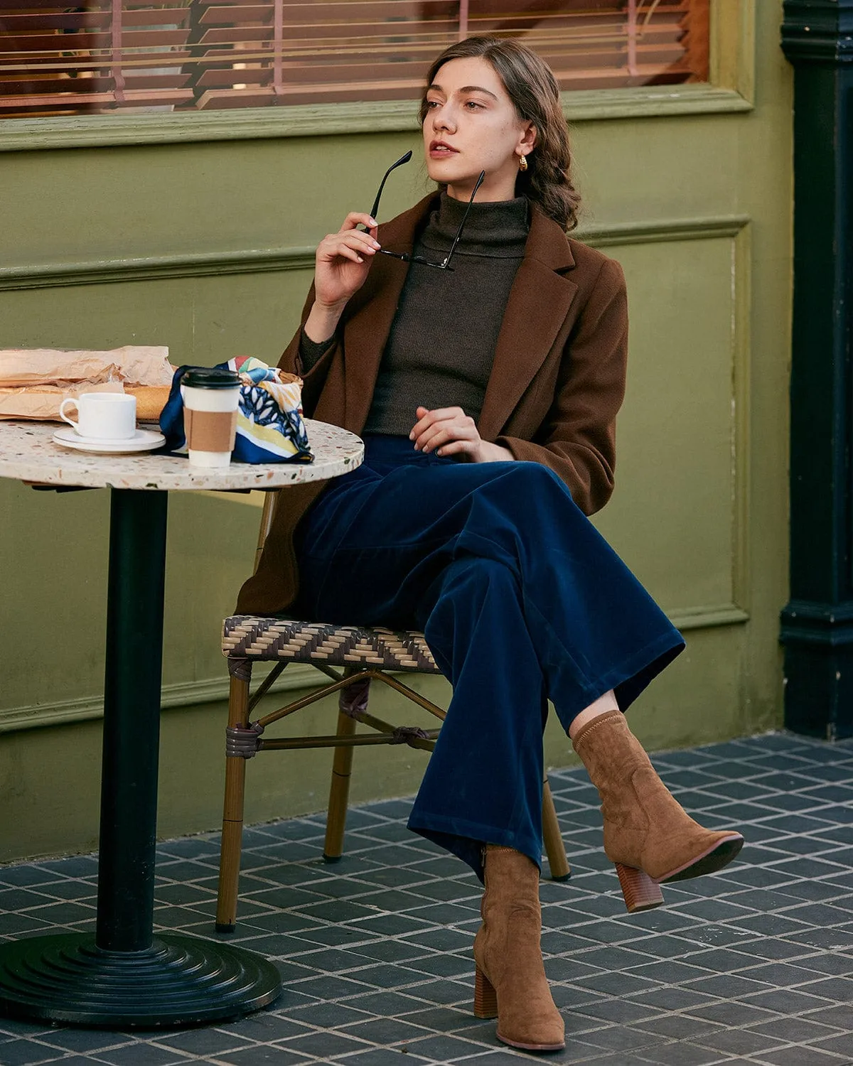 The High Waisted Pleated Wide Leg Pants sold by rihoas product image thumbnail 4