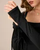 Women's Black Square Neck Long Sleeve Mini Dress sold by rihoas