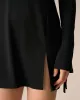 Women's Black Square Neck Long Sleeve Mini Dress sold by rihoas