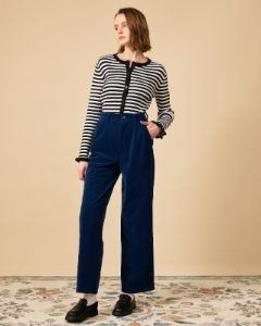 The Contrast Stripe Slim Fit Knit Top sold by rihoas