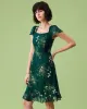 The Square Neck Backless Floral Midi Dress sold by rihoas