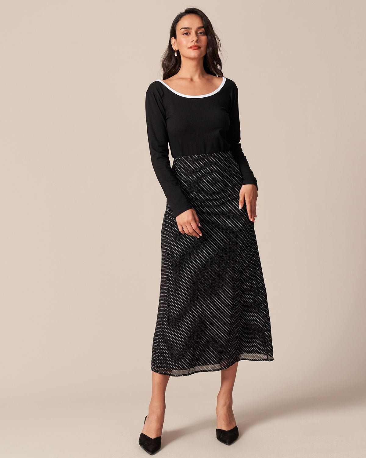 The Black Round Neck Backless Long Sleeve Tee sold by rihoas product image thumbnail 4