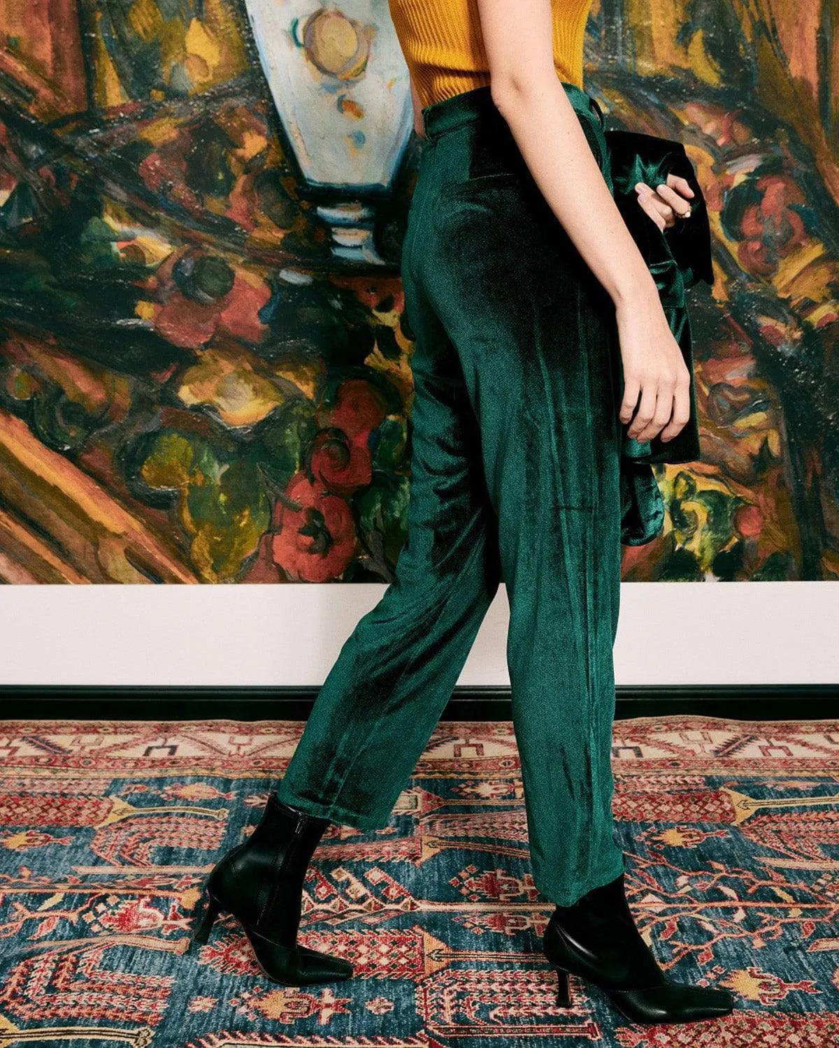 The Elegant Straight Leg Velvet Pants sold by rihoas product image thumbnail 4