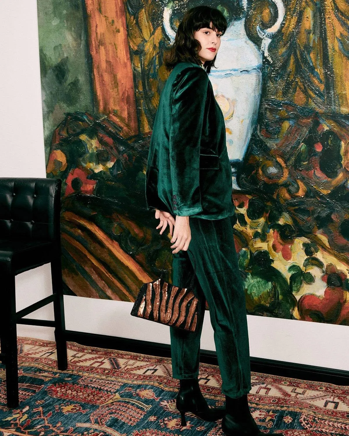 The Elegant Straight Leg Velvet Pants sold by rihoas product image thumbnail 5