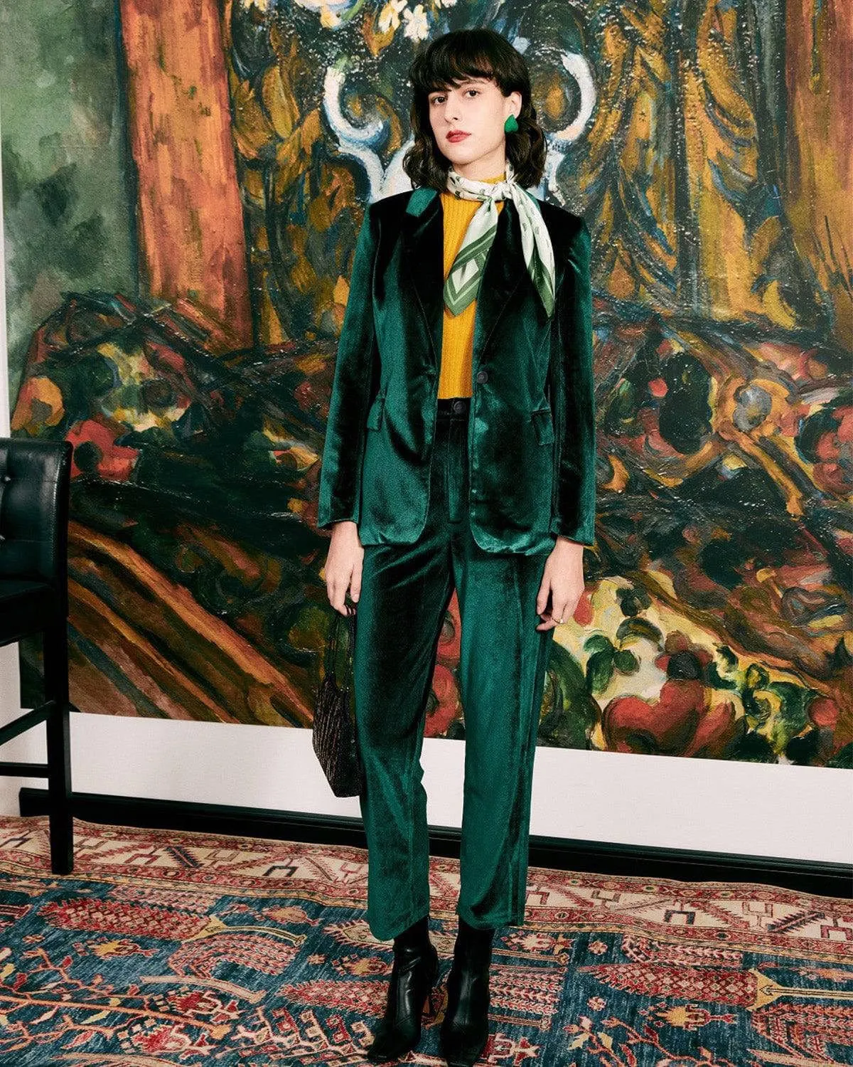 The Elegant Straight Leg Velvet Pants sold by rihoas product image thumbnail 2