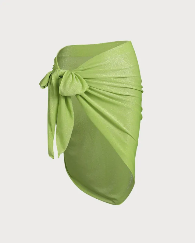 The Green High Waisted Lurex Cover-up sold by rihoas