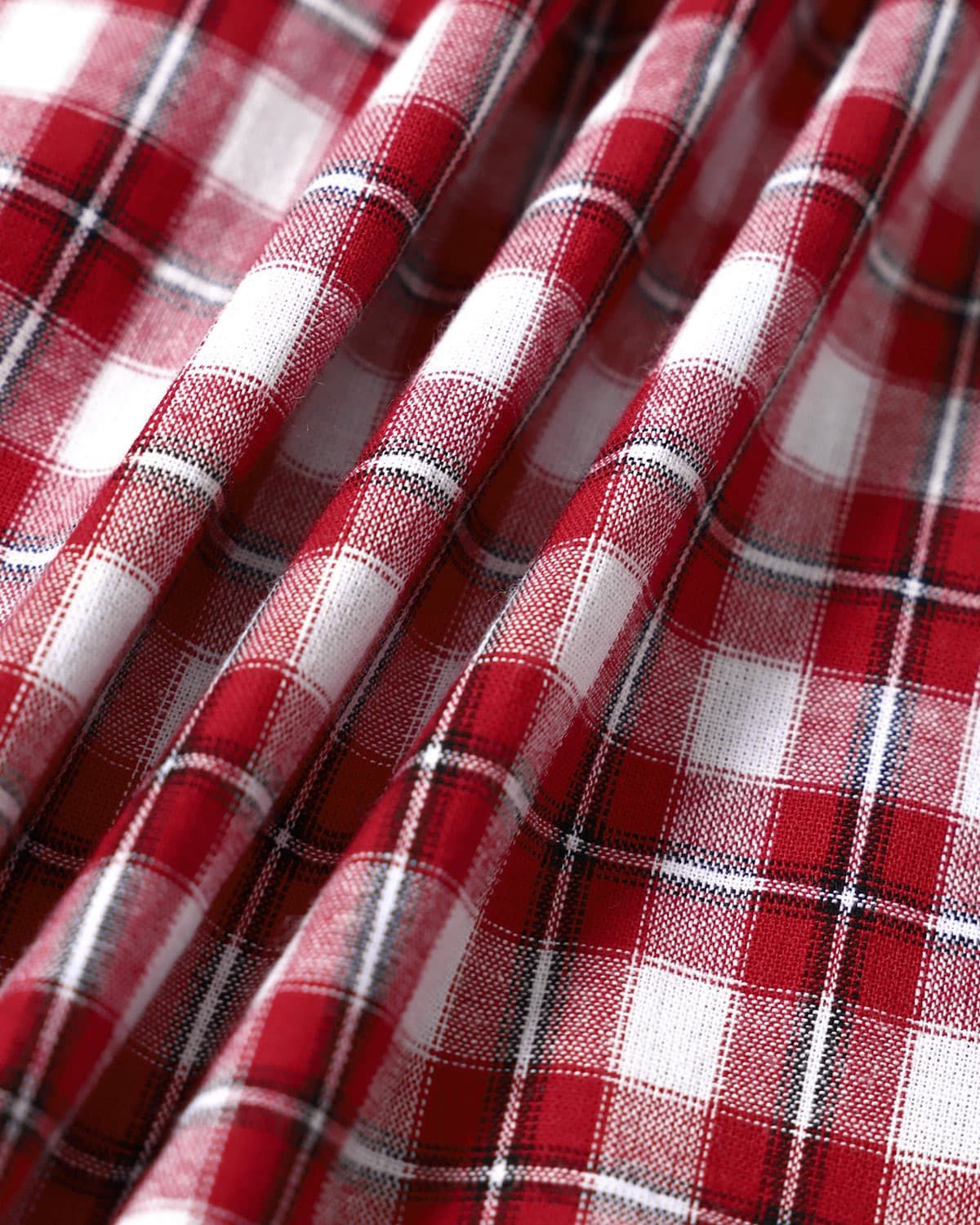 The Red Square Neck Plaid Tank Top sold by rihoas product image thumbnail 7