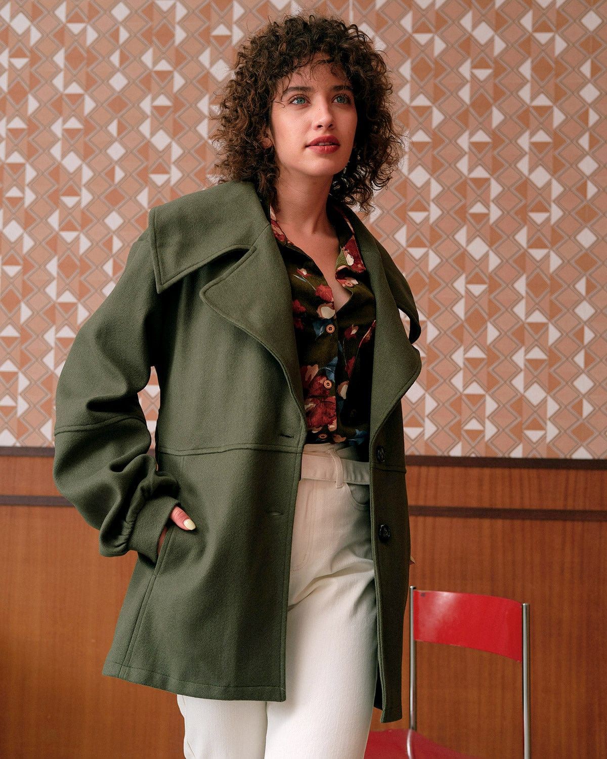 The Drop Shoulder Belted Trench Coat sold by rihoas product image thumbnail 4