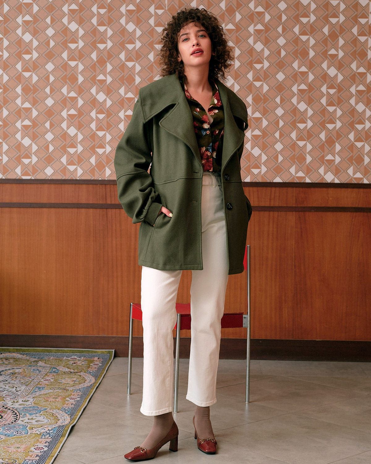 The Drop Shoulder Belted Trench Coat sold by rihoas product image thumbnail 5