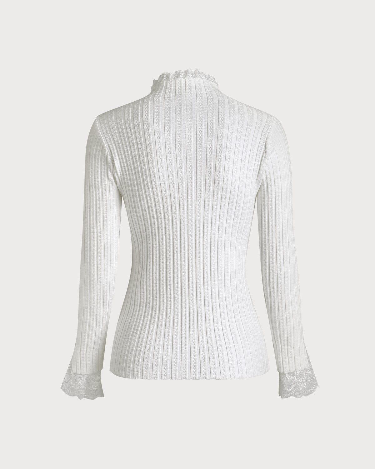 The Solid Ribbed Slim-fit Knit Top sold by rihoas product image thumbnail 9