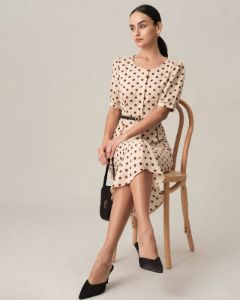 The Polka Dot Pleated Blouse sold by rihoas