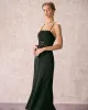 The Black Lace Criss Cross Back Maxi Dress sold by rihoas