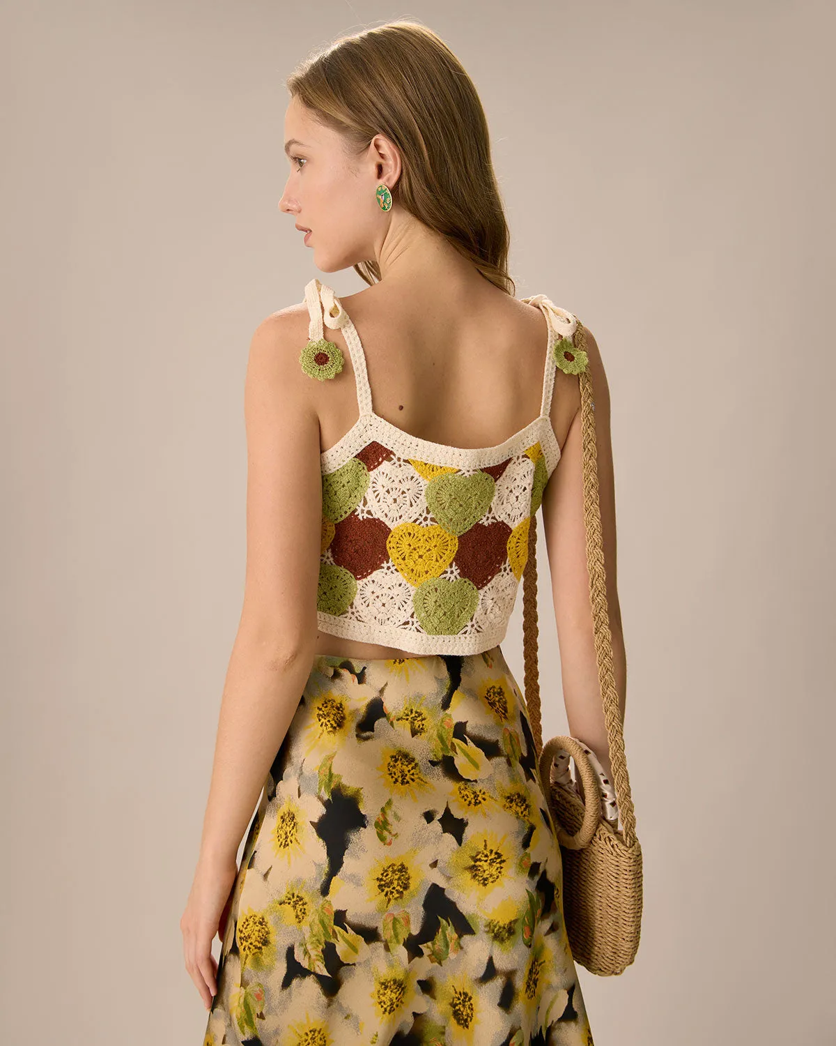 Women's Cropped Knitted Cami Top sold by rihoas product image thumbnail 4