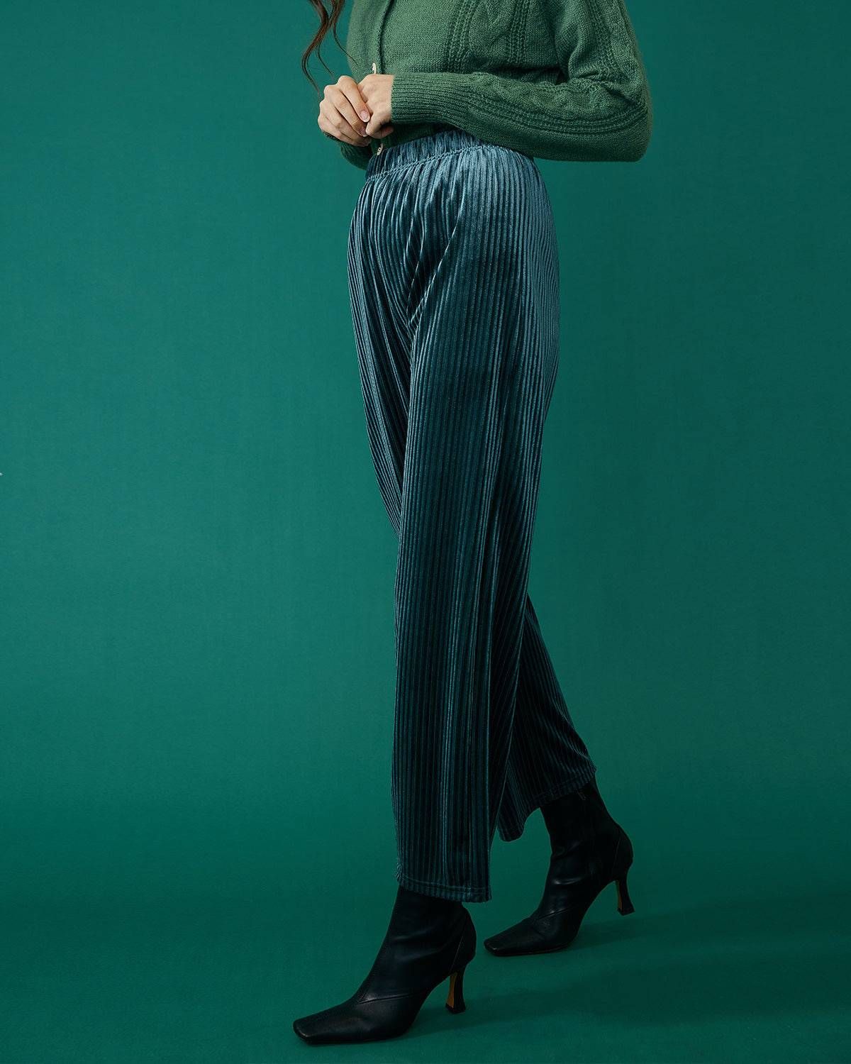 The Velvet Wide Leg Elasticized Pants sold by rihoas product image thumbnail 3