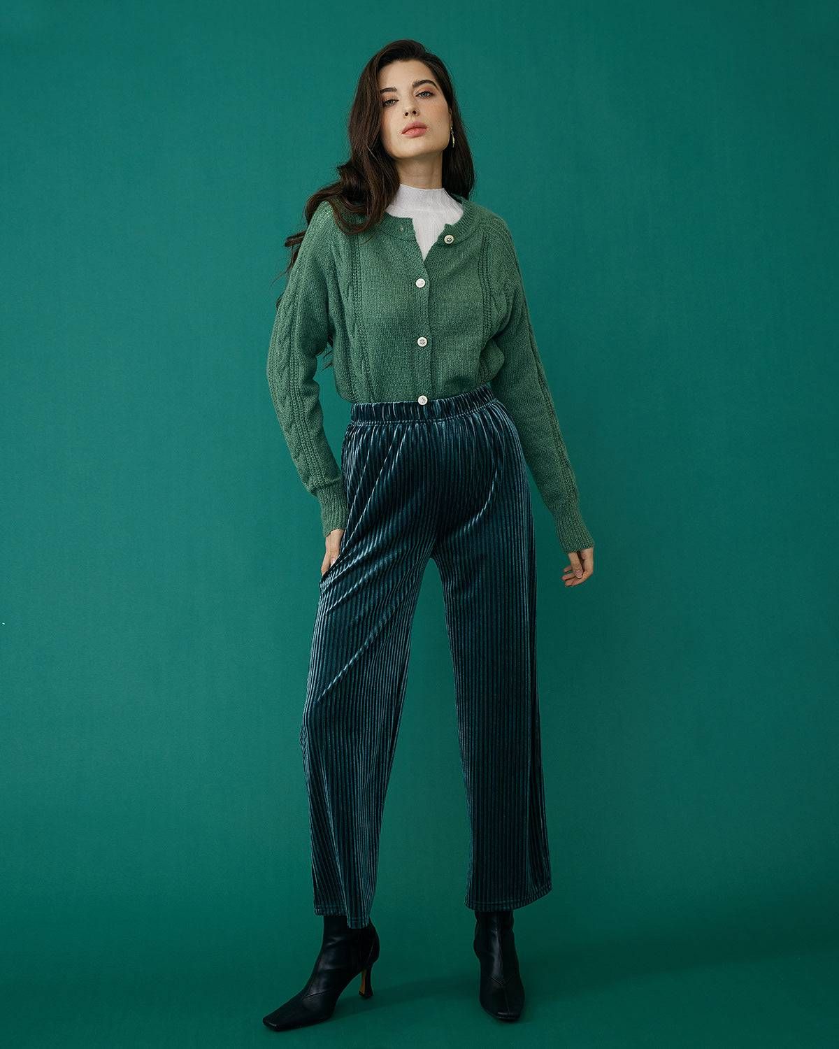 The Velvet Wide Leg Elasticized Pants sold by rihoas product image thumbnail 4