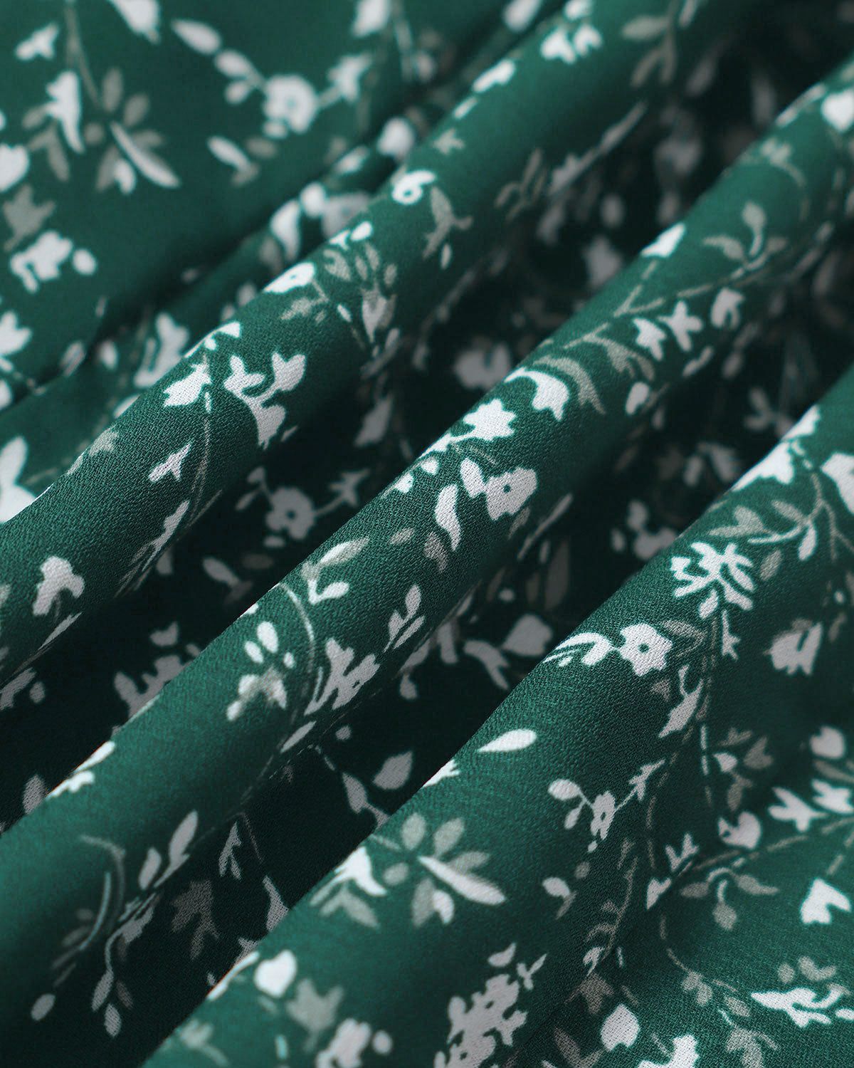 The Dark Green Floral Sleeveless Cami Top sold by rihoas product image thumbnail 2