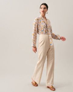 The Fruit Print Tie Neck Blouse sold by rihoas