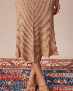 The Khaki U Neck Sleeveless Knit Midi Dress sold by rihoas