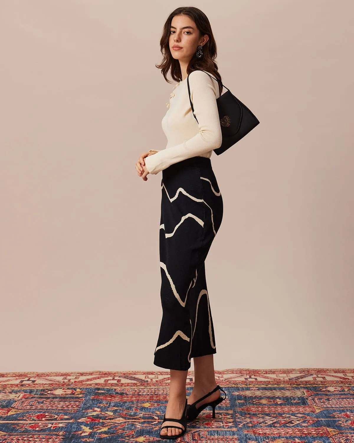 The Beige Ribbed Cut Out Bowknot Knit Top sold by rihoas product image thumbnail 3