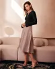 The Black Round Neck Button Up Knit Top sold by rihoas