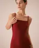 The Red Lurex Twist Back Slip Maxi Dress sold by rihoas