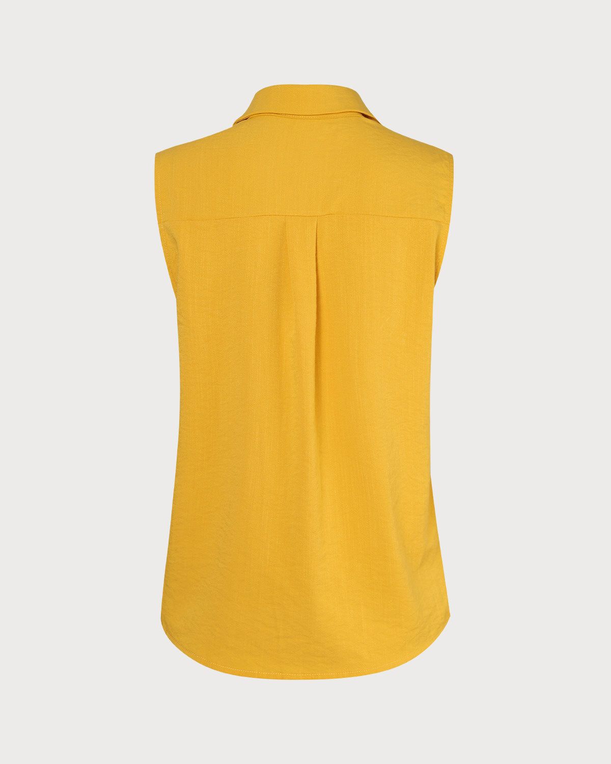 The Yellow Lapel Button Up Sleeveless Vest sold by rihoas product image thumbnail 7