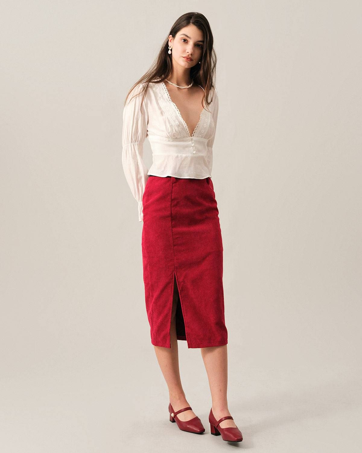 The V Neck Ruffle Lace Trim Blouse sold by rihoas product image thumbnail 4