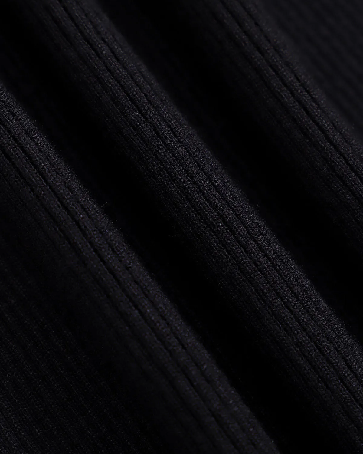 Women's Black Contrasting Ribbed Sweater Midi Dress sold by rihoas product image thumbnail 3