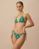 The Green Reversible Floral Tie Bikini Bottom sold by rihoas