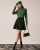 The Black High Waisted Contrast Mini Skirt sold by rihoas