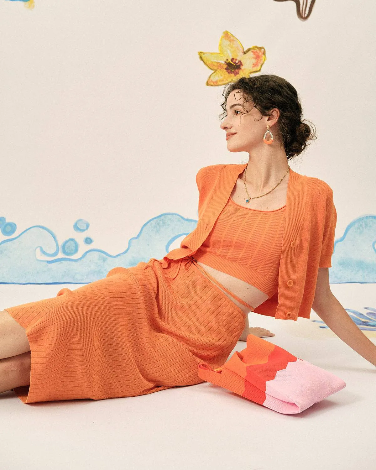 The Solid Color Knit Crop Tank Top sold by rihoas product image thumbnail 2