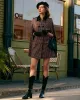 The Double-breasted Plaid Cape Coat sold by rihoas