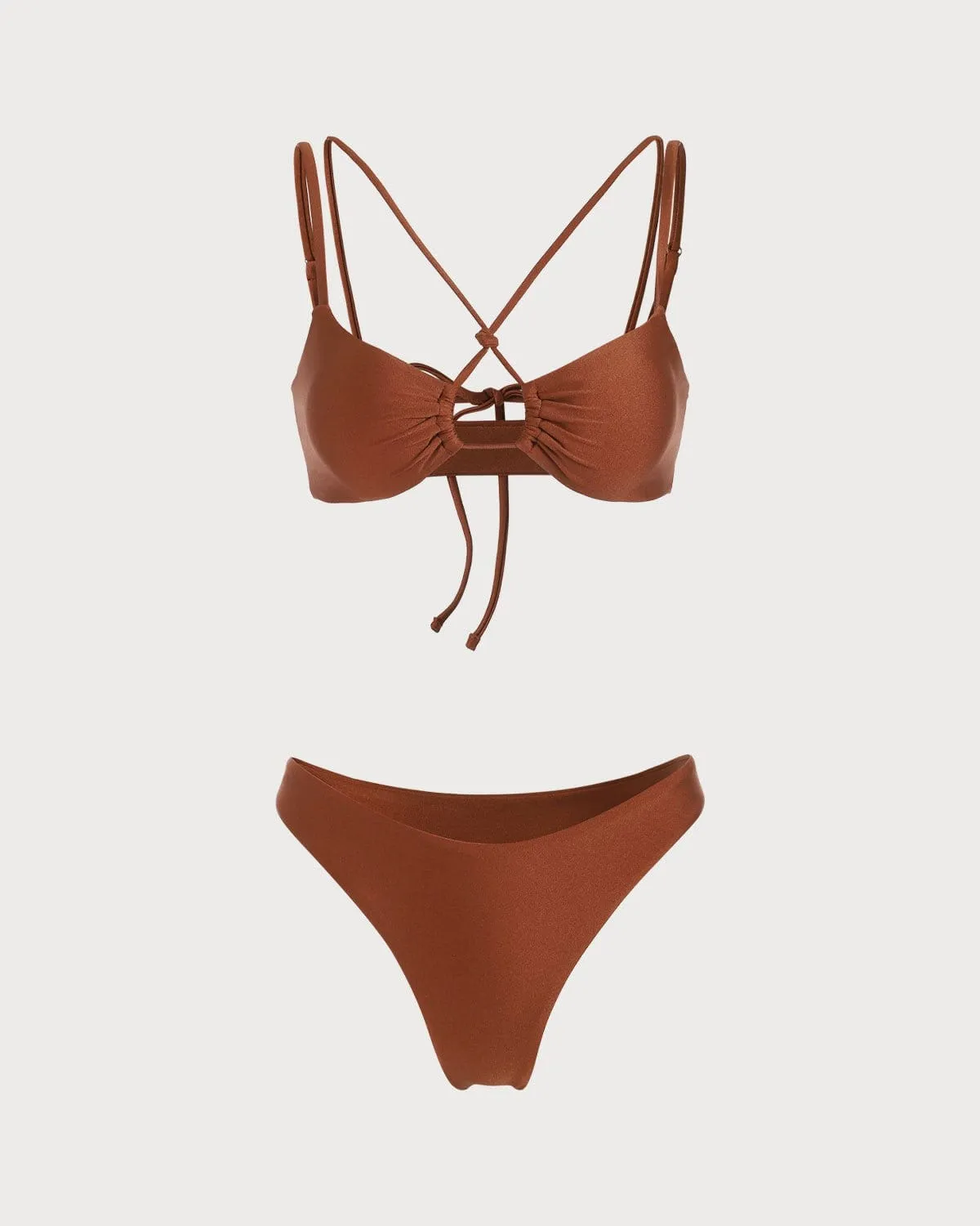 The Coffee Criss-Cross Bikini Set sold by rihoas product image thumbnail 5