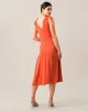 The Satin Tie V Neck Midi Dress sold by rihoas