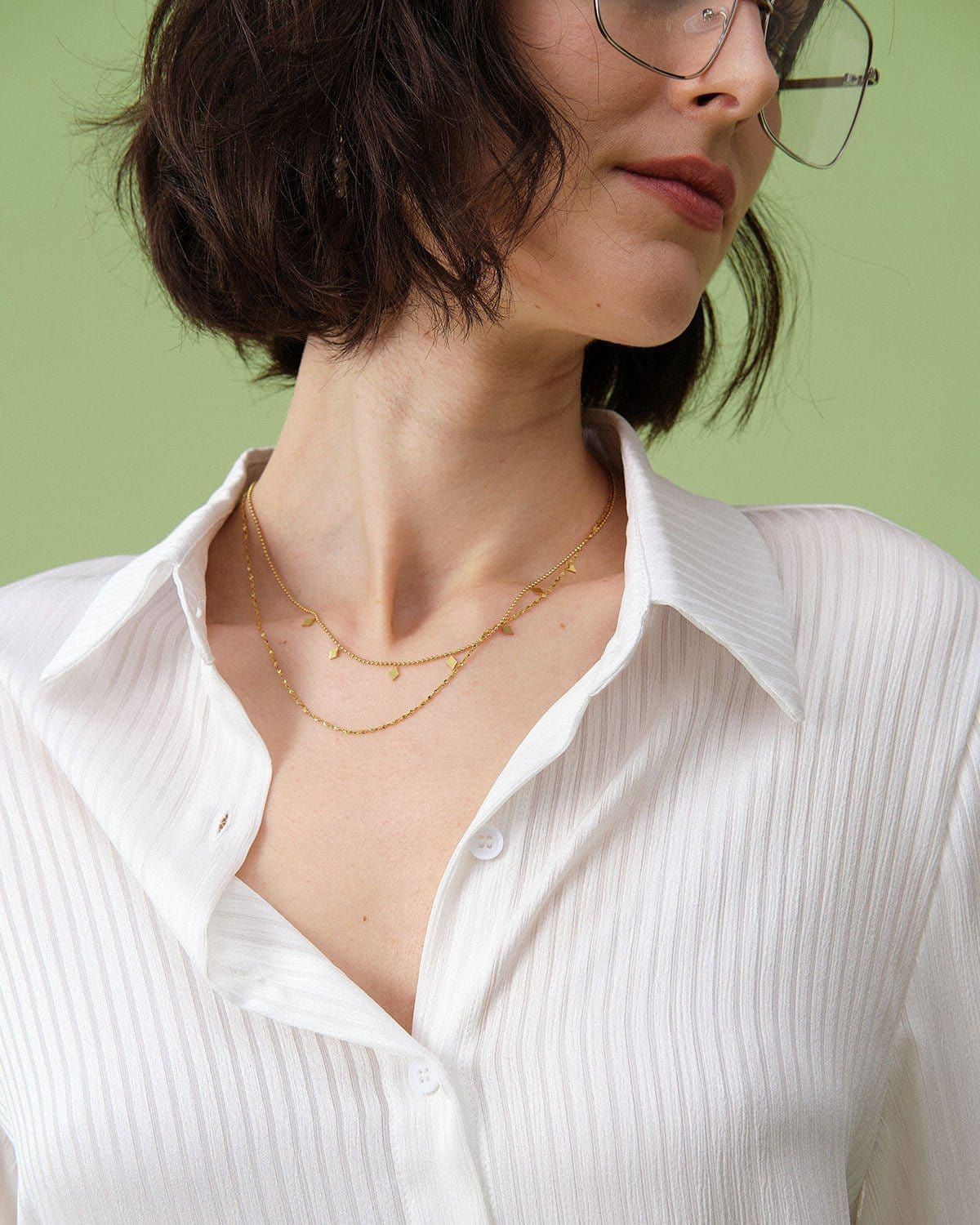 Women White Collared Striped Long Sleeve Shirt sold by rihoas product image thumbnail 3