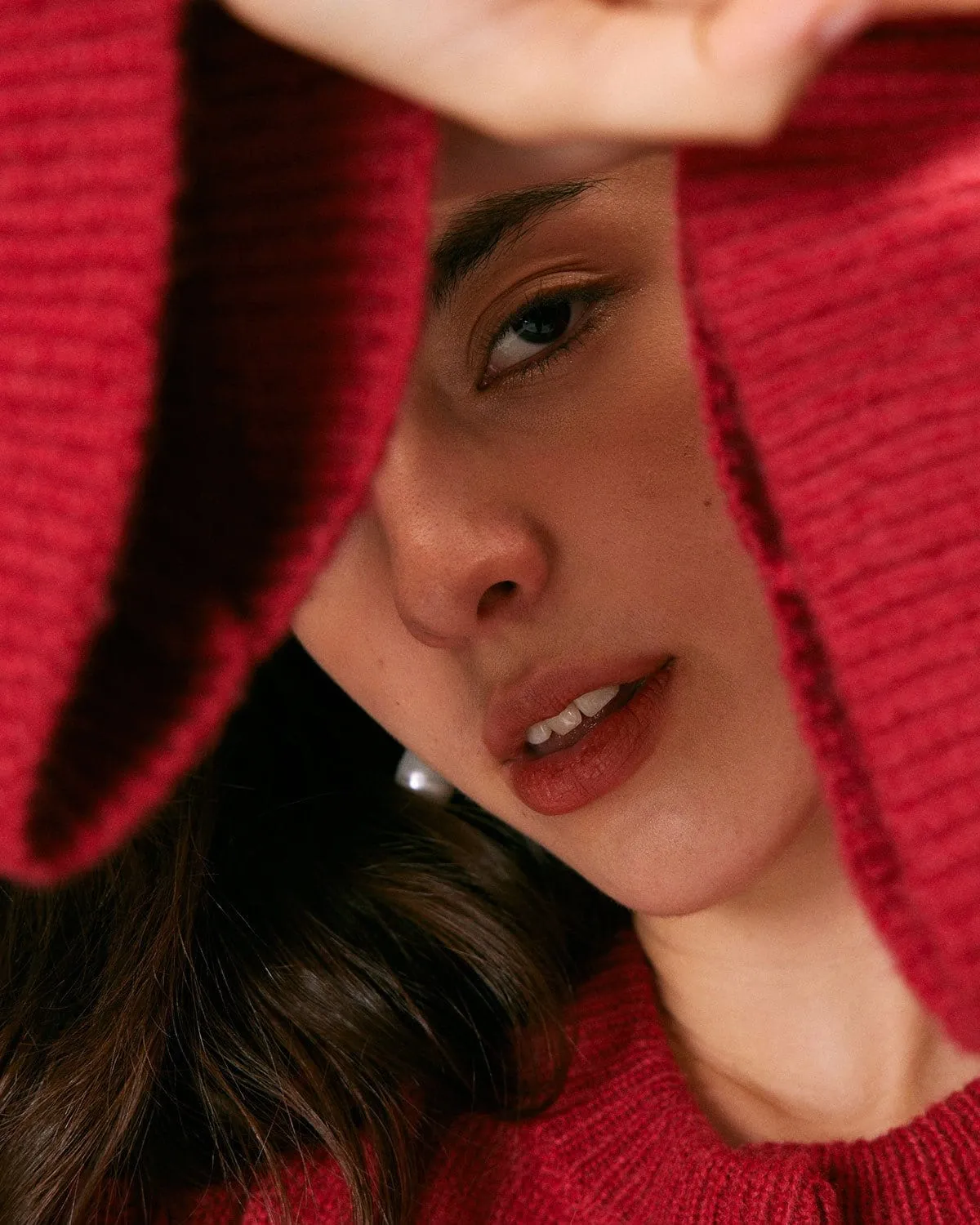 The Red Round Neck Butterfly Sleeve Cardigan sold by rihoas product image thumbnail 5