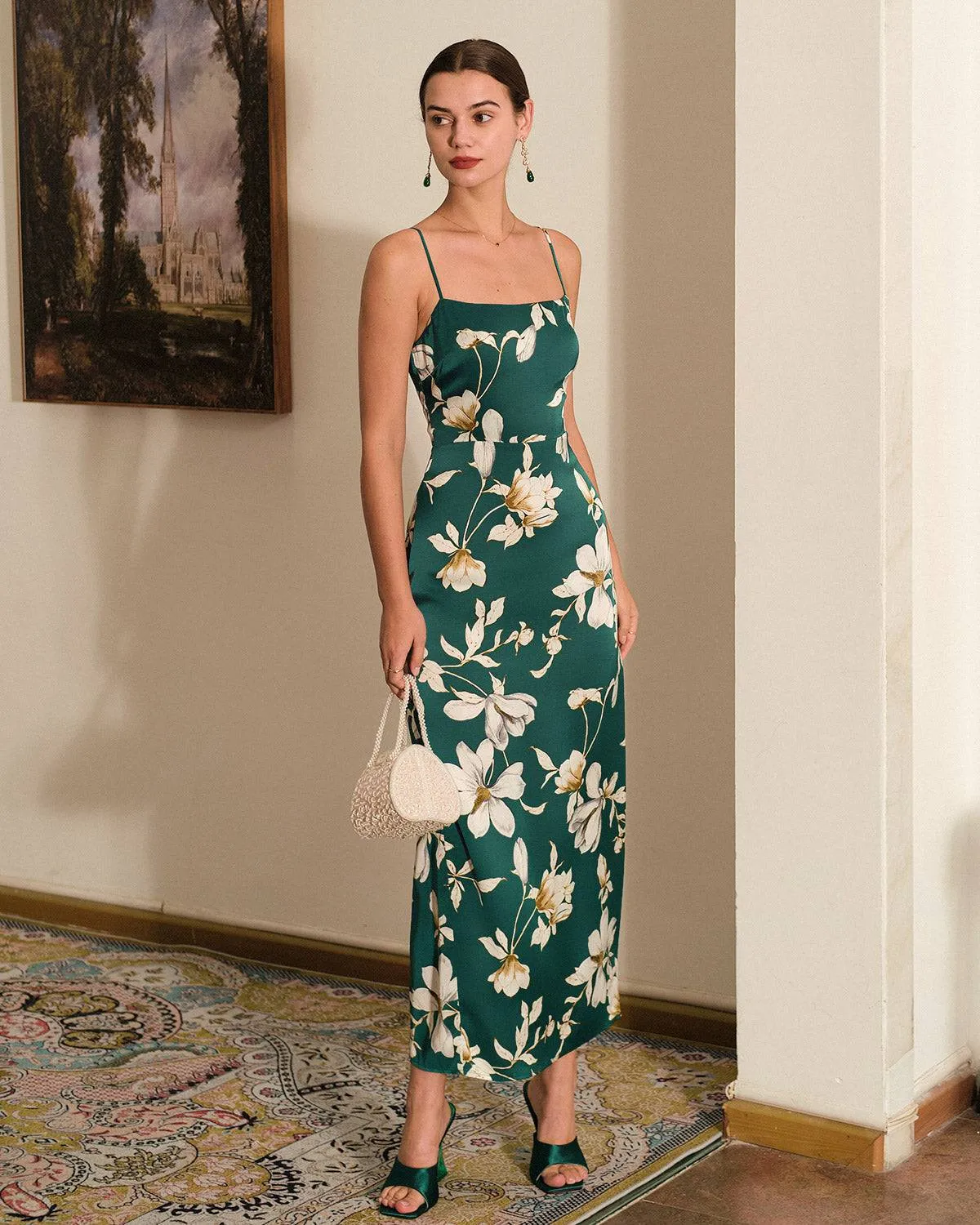 The Floral Slit Maxi Dress sold by rihoas product image thumbnail 4