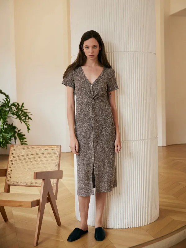 BERLOOK-The Solid Twisted Knit Midi Dress sold by rihoas