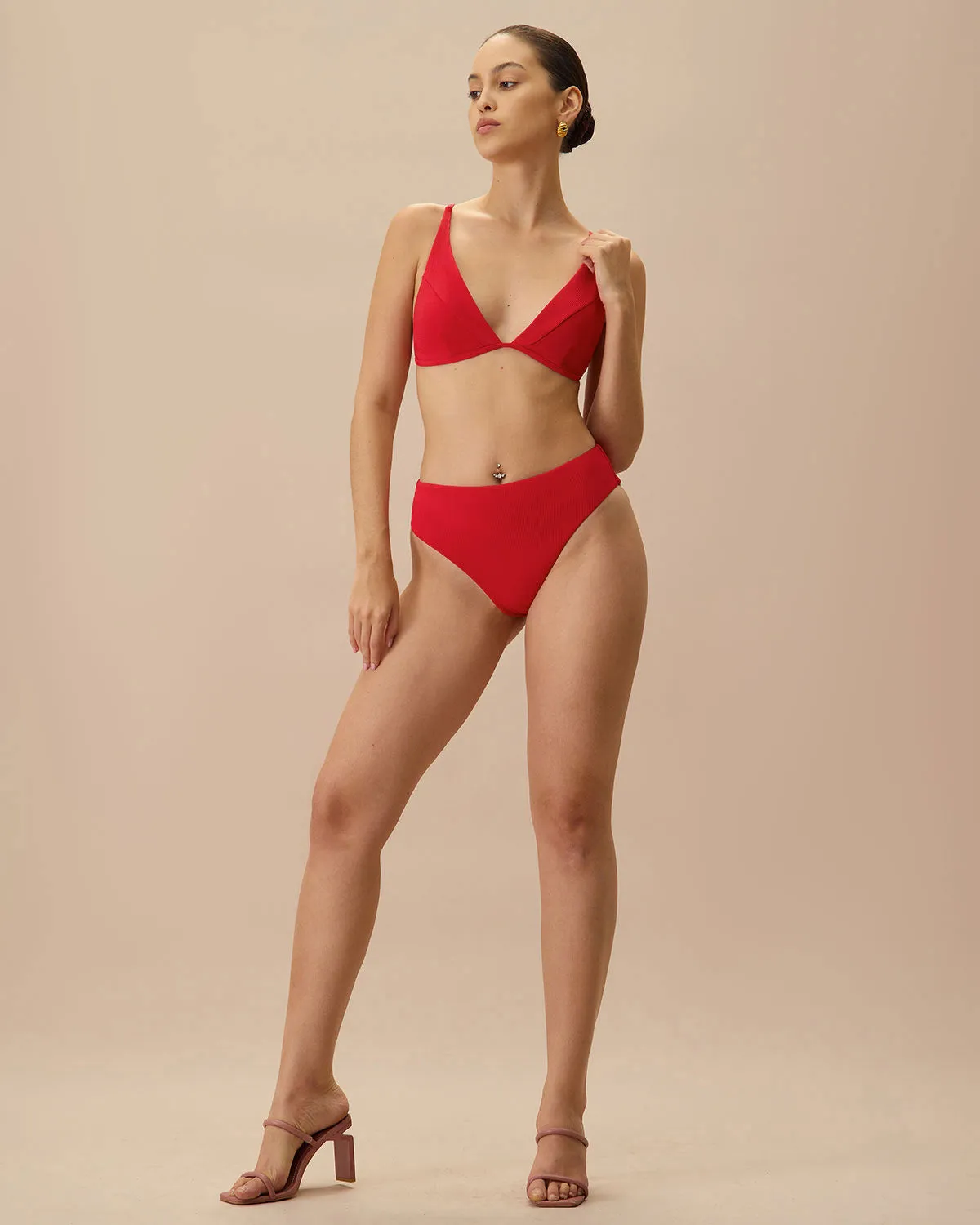 The Red Ribbed Bikini Bottom sold by rihoas product image thumbnail 4