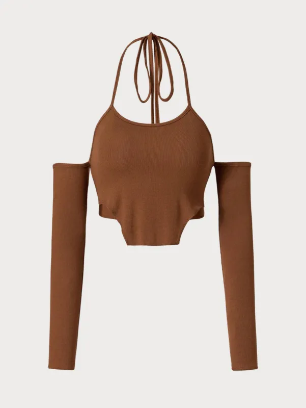 The Off Shoulder Asymmetrical Hem Tee sold by rihoas