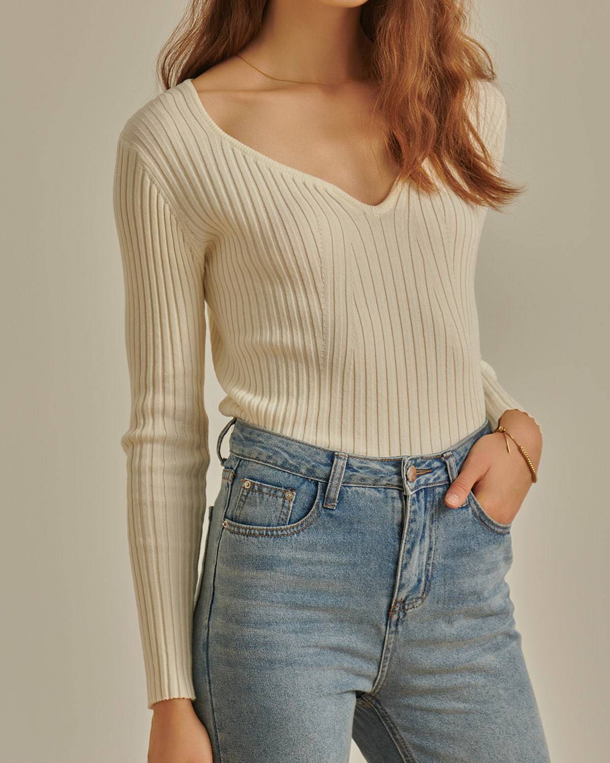 The Basic Teardrop Ribbed Top sold by rihoas product image thumbnail 3