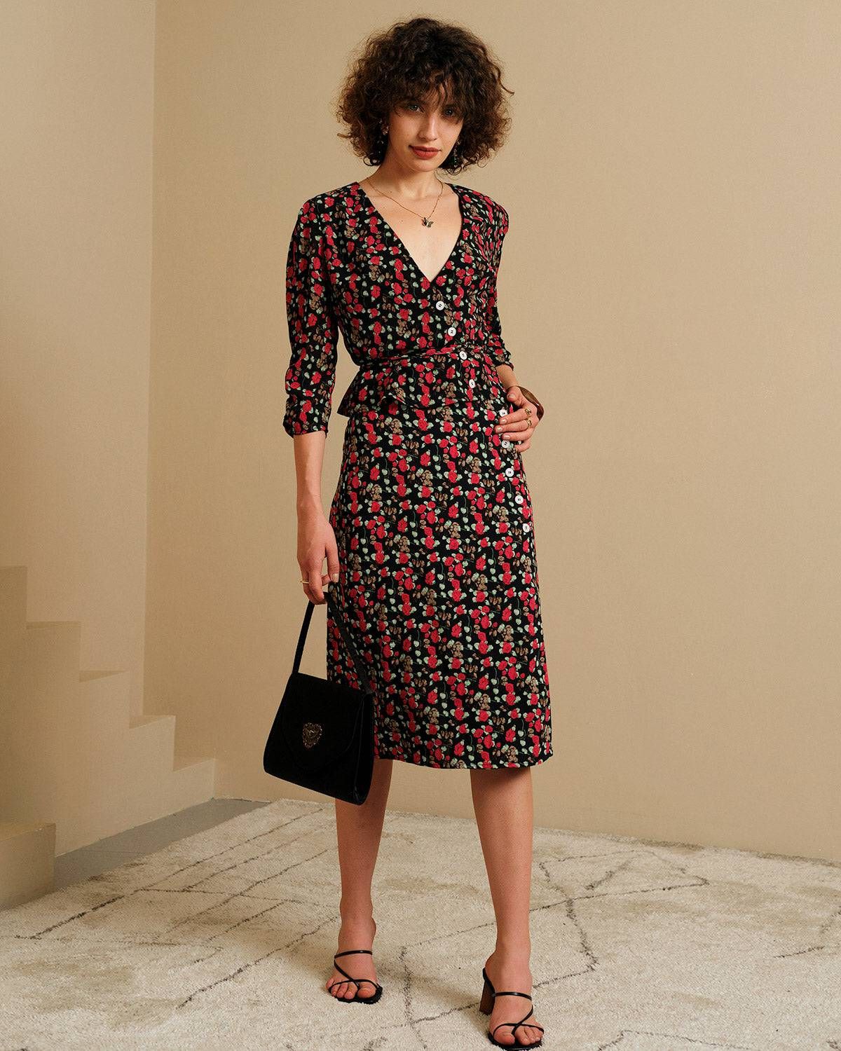 The Button-Up Floral Blouse sold by rihoas product image thumbnail 5