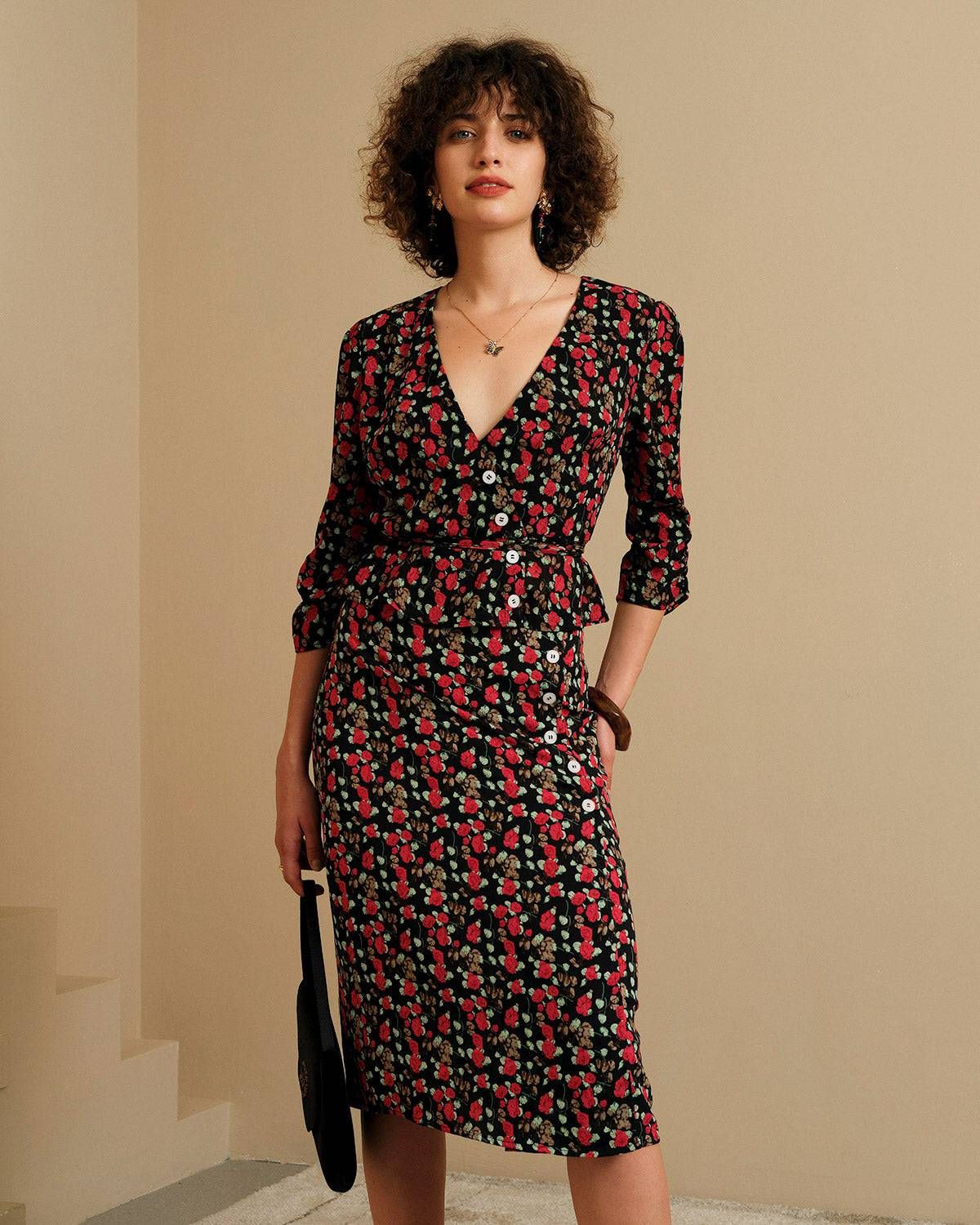 The Button-Up Floral Blouse sold by rihoas product image thumbnail 4