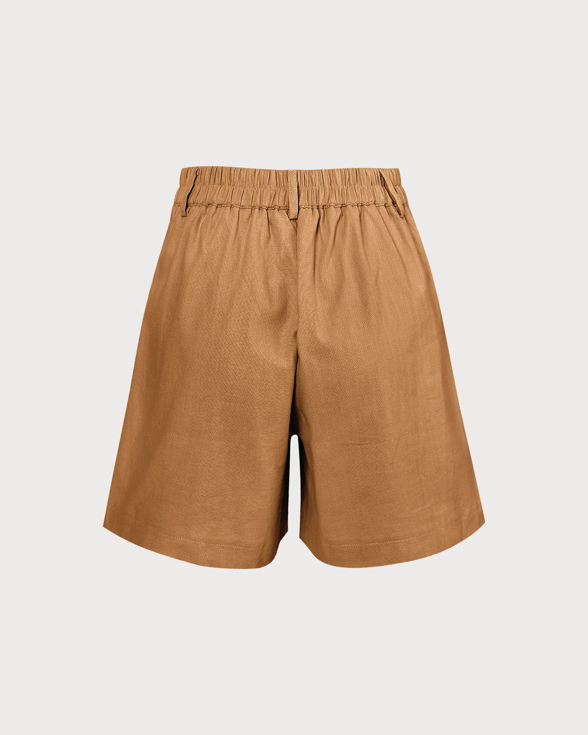 The Solid High Waisted Pleated Pockets Shorts sold by rihoas product image thumbnail 8