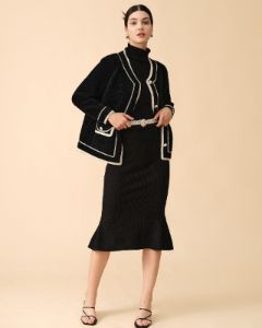 The Ribbed Fishtail-hem Skirt sold by rihoas