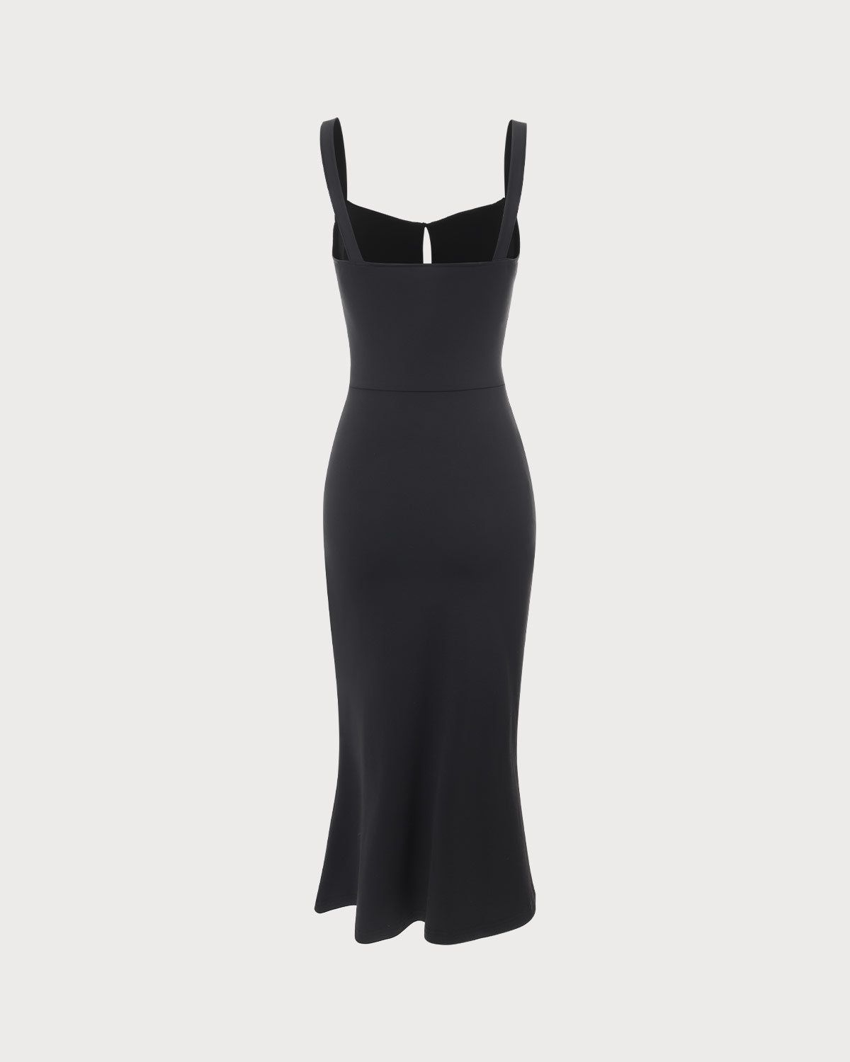 The Black Cutout Tie Front Ruched Bodycon Midi Dress sold by rihoas product image thumbnail 7