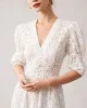 The White Puff Sleeve Cutout Slit Maxi Dress sold by rihoas