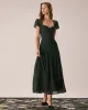 The Black Sweetheart Neck Polka Dot Maxi Dress sold by rihoas