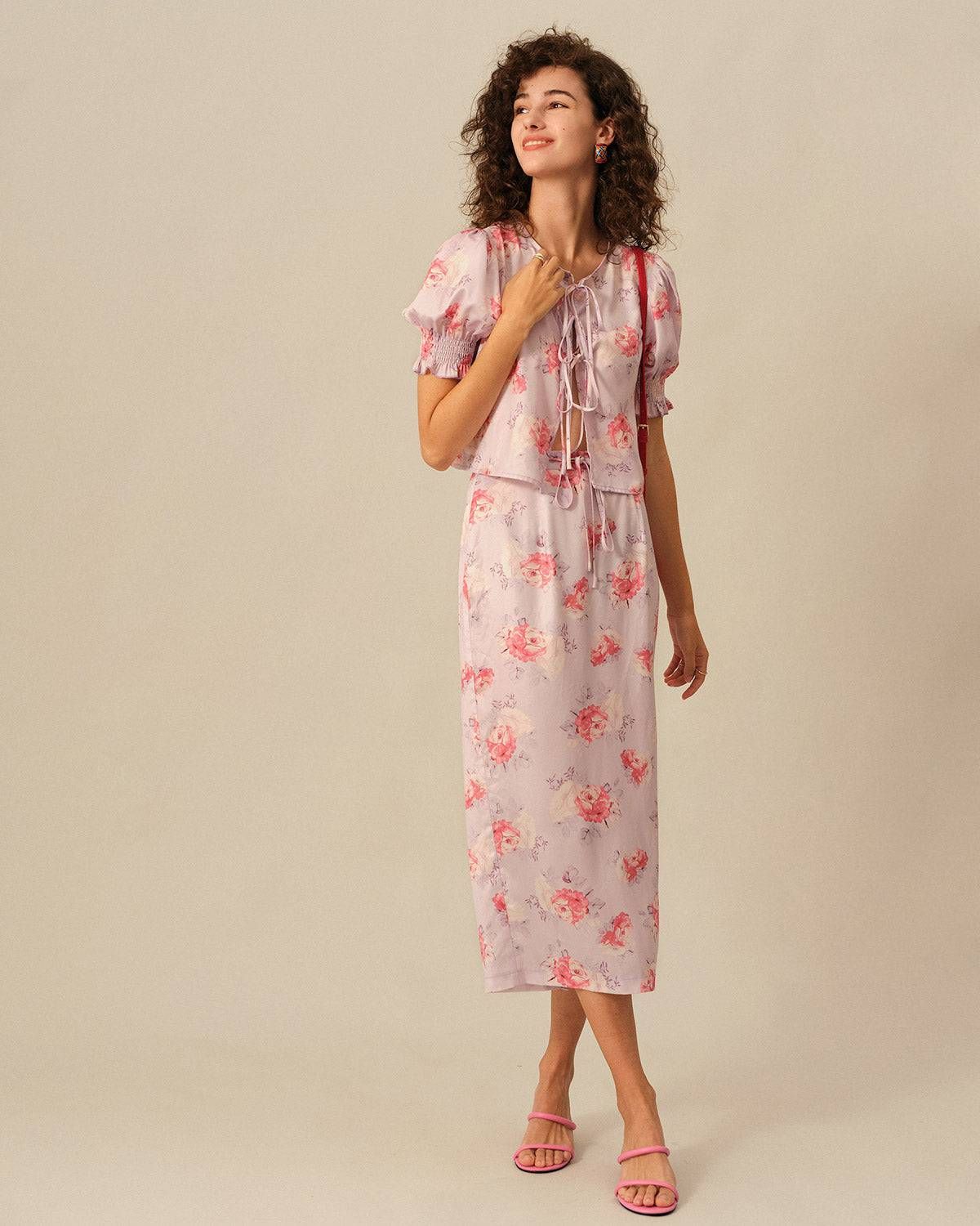 The Puff Sleeve Floral Blouse sold by rihoas product image thumbnail 4